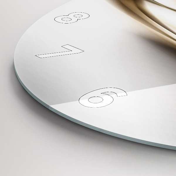 Kerek fali üvegóra Absztrakt vonalak