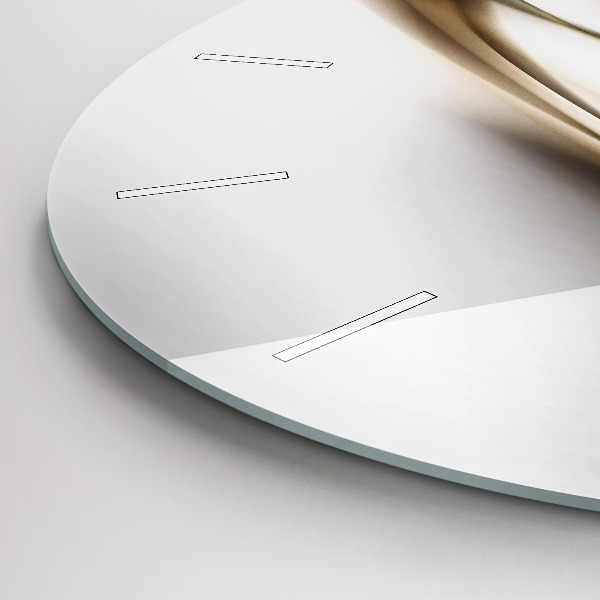 Kerek fali üvegóra Absztrakt vonalak