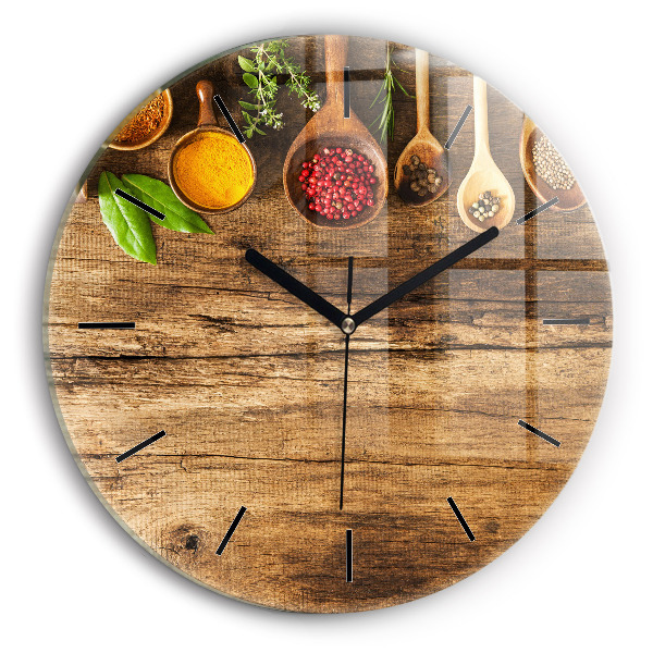 Kerek fali üvegóra Kanál fűszerek