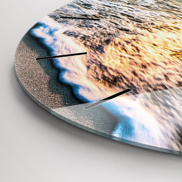 Kerek fali üvegóra Strand, tenger és homok