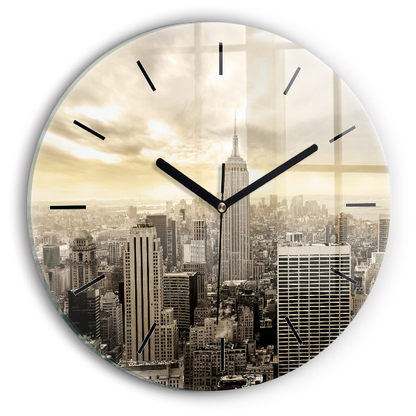 Kerek fali üvegóra New York-i felhőkarcoló
