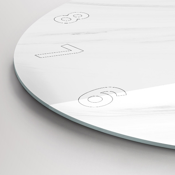 Kerek fali üvegóra Dekoratív márvány