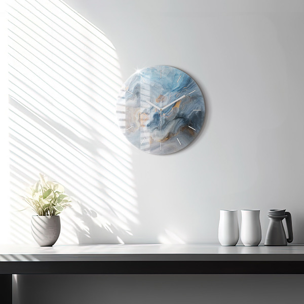 Kerek fali üvegóra Márvány minta