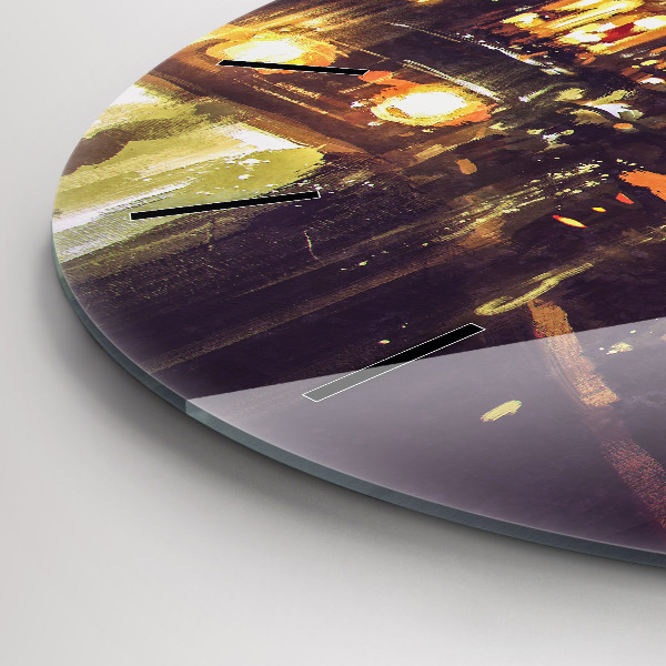 Kerek fali üvegóra Festett város