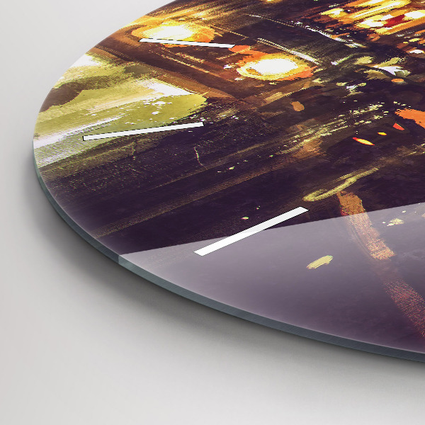 Kerek fali üvegóra Festett város