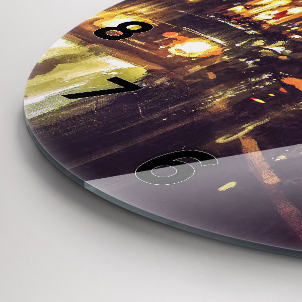 Kerek fali üvegóra Festett város