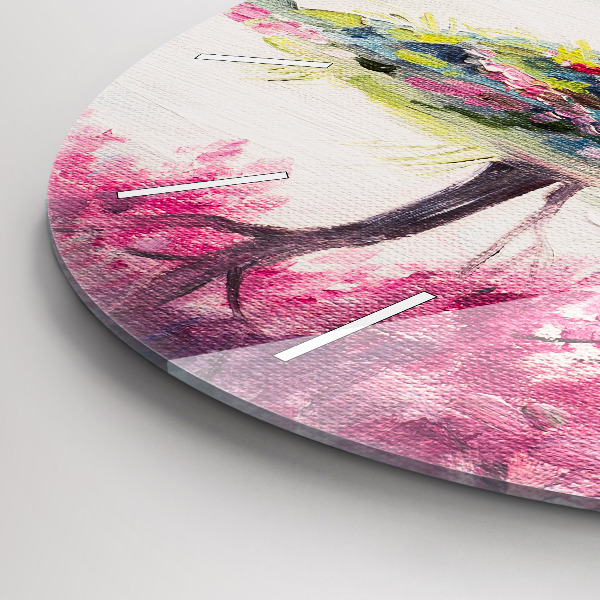 Kerek fali üvegóra Fa mozaik