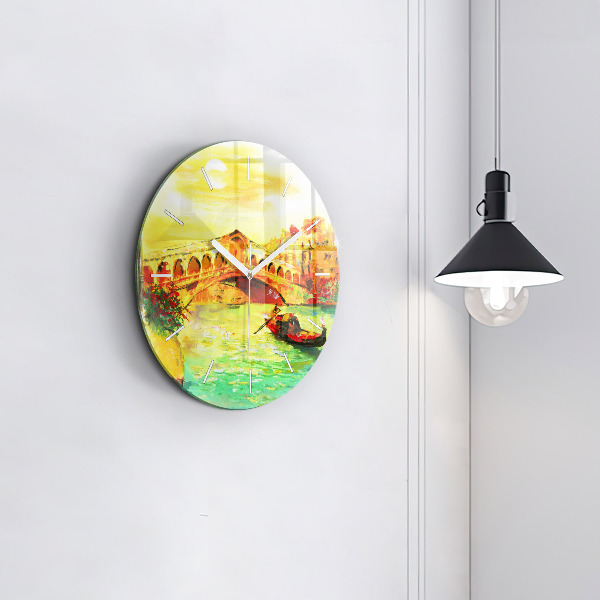 Kerek fali üvegóra Velence Rialto híd