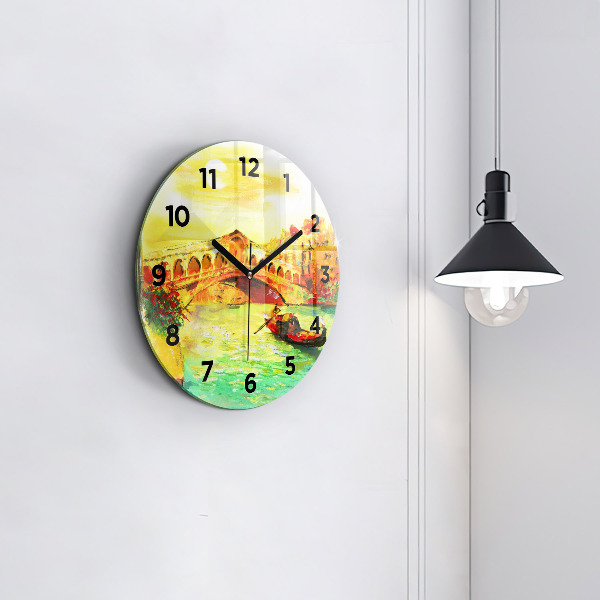 Kerek fali üvegóra Velence Rialto híd