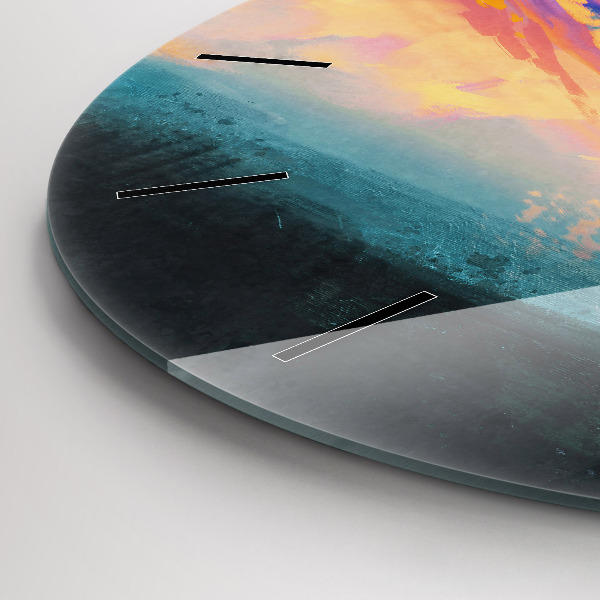 Kerek fali üvegóra Absztrakciós égbolt