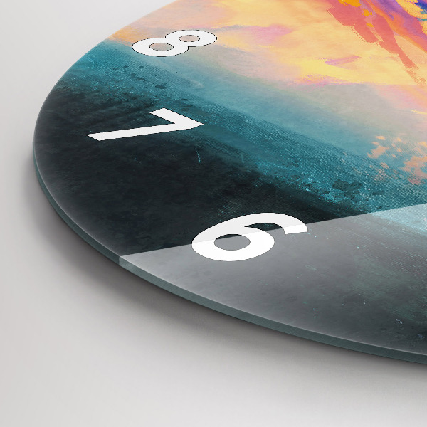 Kerek fali üvegóra Absztrakciós égbolt