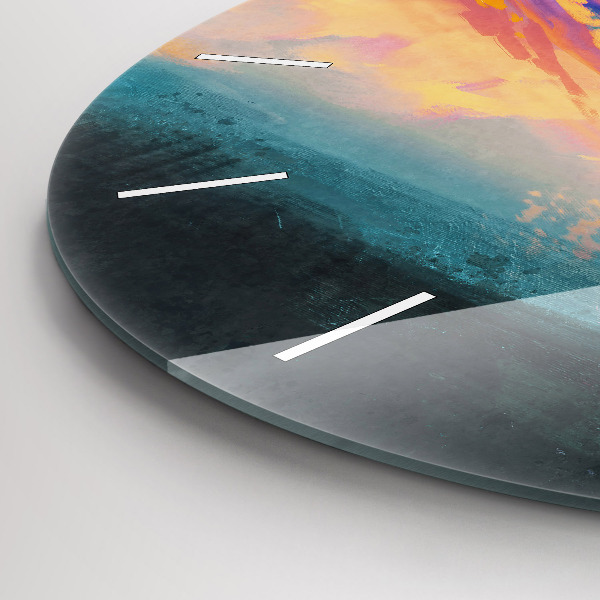 Kerek fali üvegóra Absztrakciós égbolt