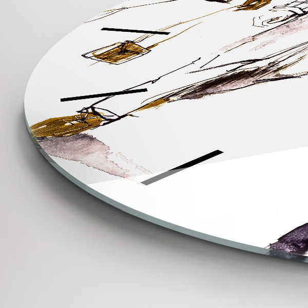 Kerek fali üvegóra Nő és férfi