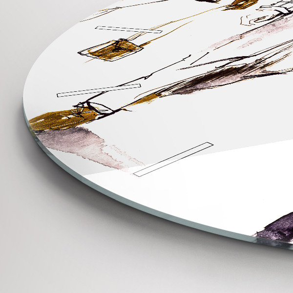 Kerek fali üvegóra Nő és férfi