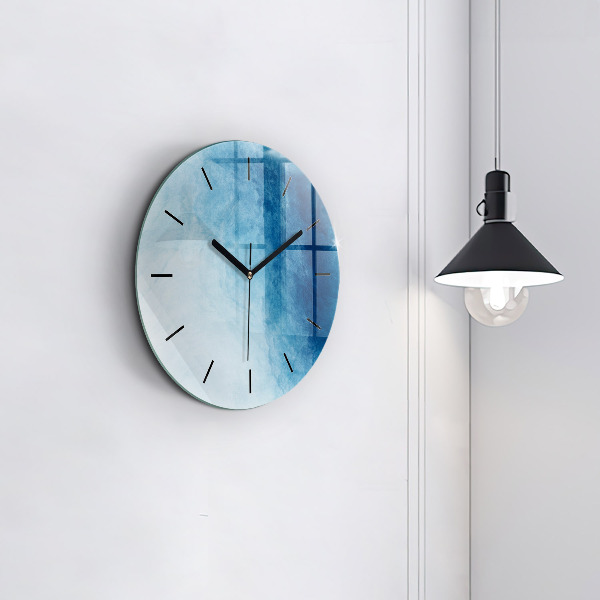 Kerek fali üvegóra Kék színátmenet