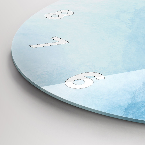 Kerek fali üvegóra Kék színátmenet