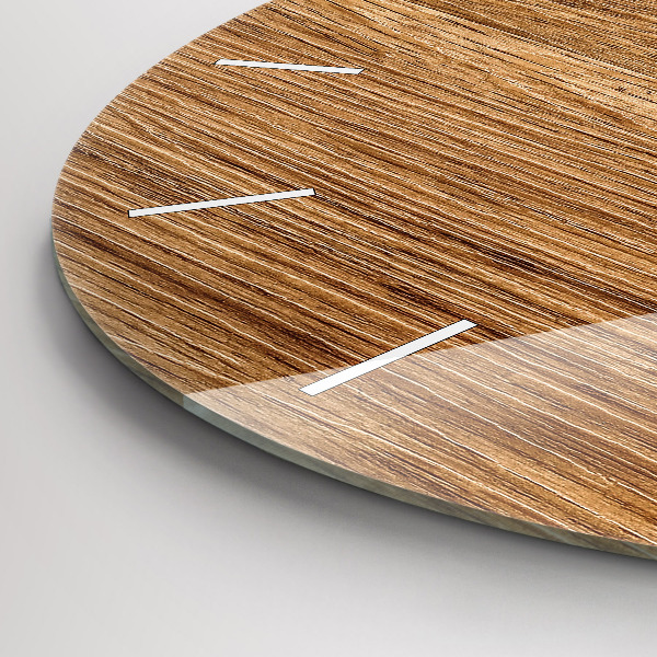 Kerek fali üvegóra Világos fa