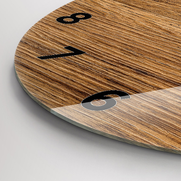 Kerek fali üvegóra Világos fa