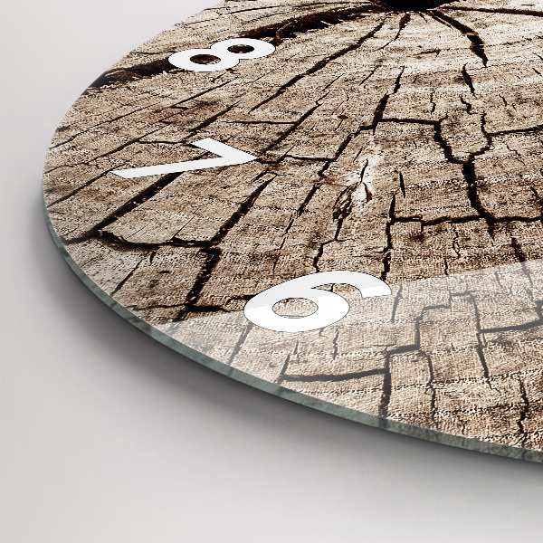 Kerek fali üvegóra Régi fa tuskó