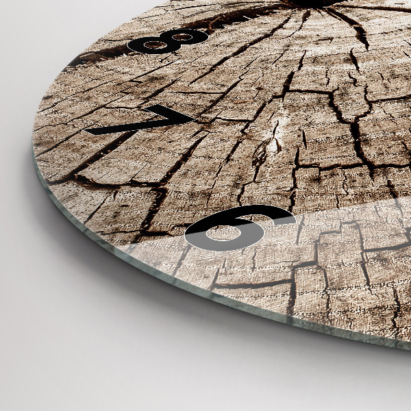 Kerek fali üvegóra Régi fa tuskó