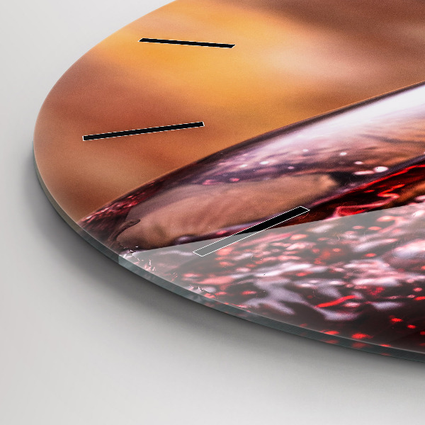 Kerek fali üvegóra Egy pohár vörösbor