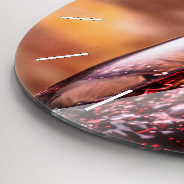 Kerek fali üvegóra Egy pohár vörösbor