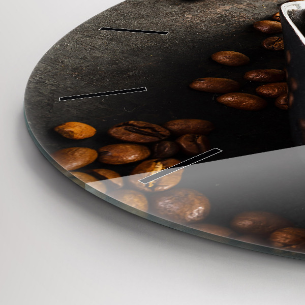 Kerek fali üvegóra Egy zacskó kávébab