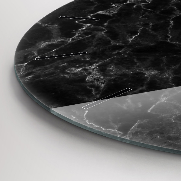 Kerek fali üvegóra Sötét márvány