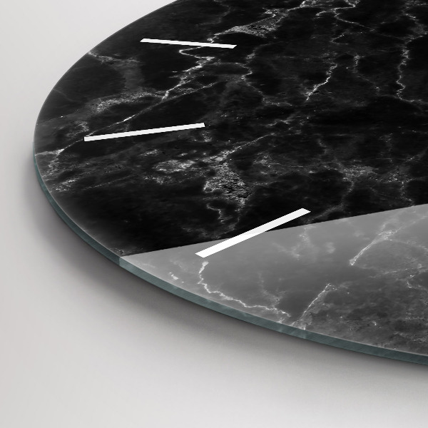 Kerek fali üvegóra Sötét márvány