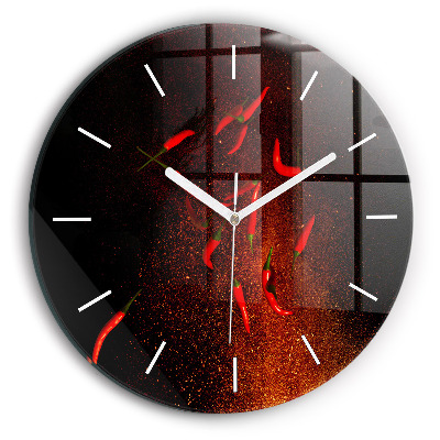 Kerek fali üvegóra Chili paprika