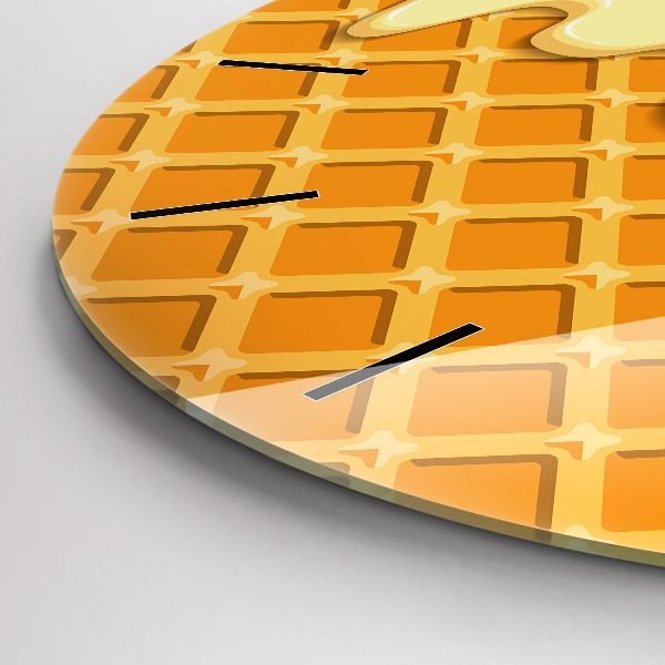 Kerek fali üvegóra Gofri és fagylalt