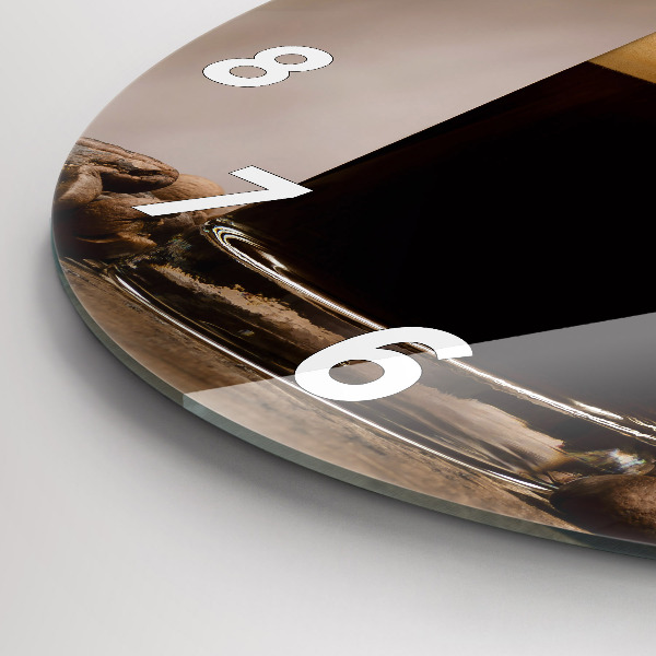 Kerek fali üvegóra Egy csésze kávét