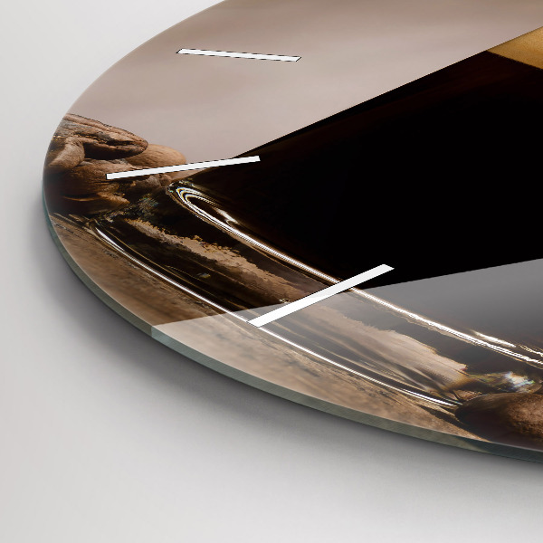 Kerek fali üvegóra Egy csésze kávét