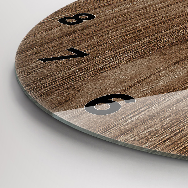 Kerek fali üvegóra Sötét fa