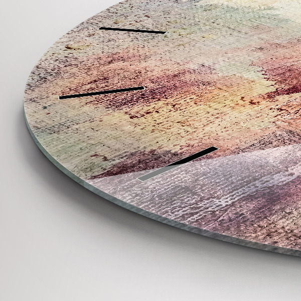 Kerek fali üvegóra Festett absztrakció