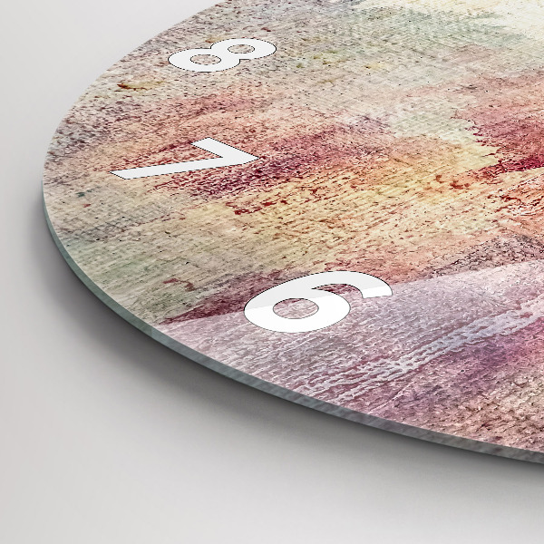 Kerek fali üvegóra Festett absztrakció