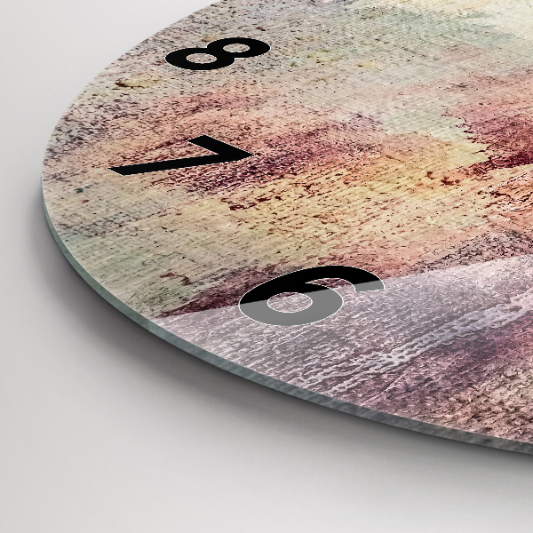 Kerek fali üvegóra Festett absztrakció