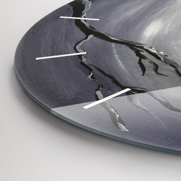 Kerek fali üvegóra Holló a holdfényben