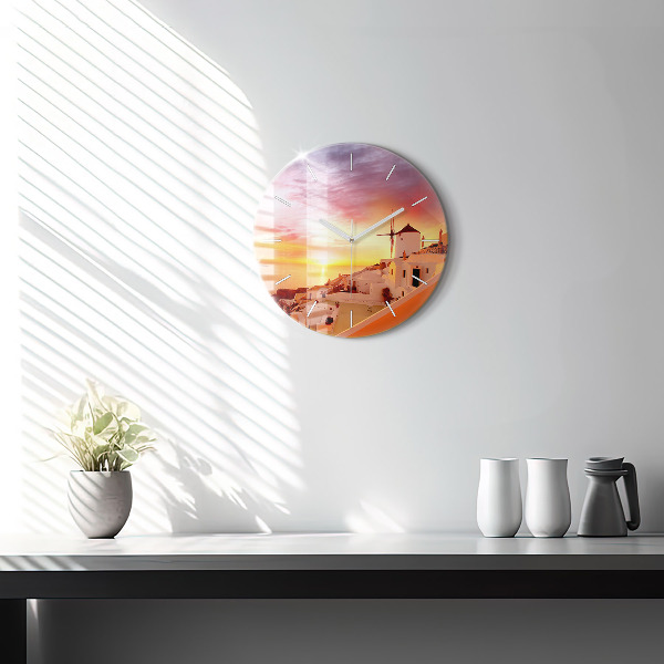 Kerek fali üvegóra Régi szélmalom Santoriniben