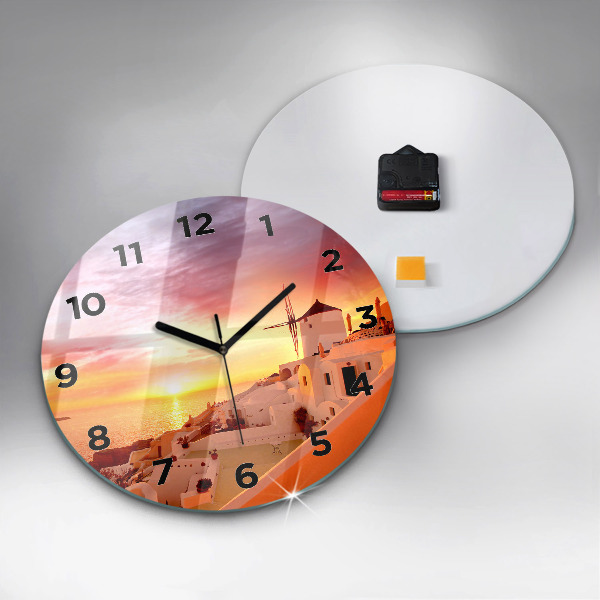 Kerek fali üvegóra Régi szélmalom Santoriniben