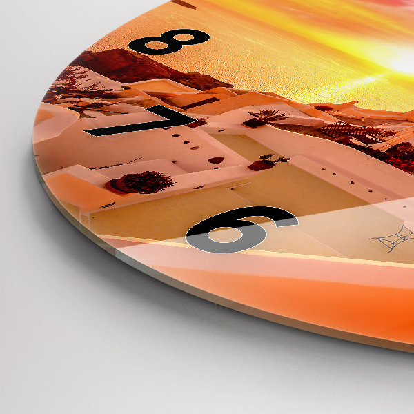 Kerek fali üvegóra Régi szélmalom Santoriniben