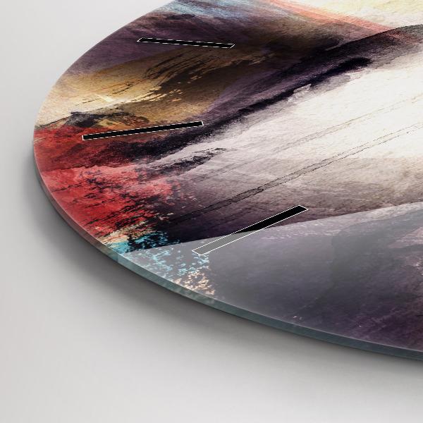 Kerek fali üvegóra Egy nő absztrakt portréja