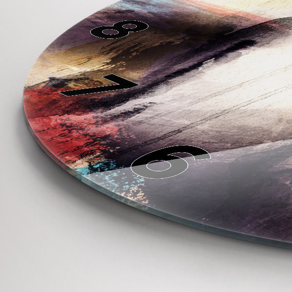 Kerek fali üvegóra Egy nő absztrakt portréja