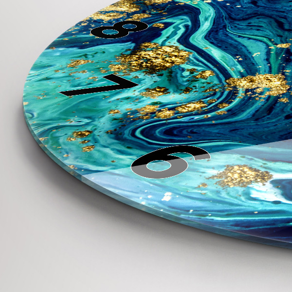 Kerek fali üvegóra Modern absztrakció