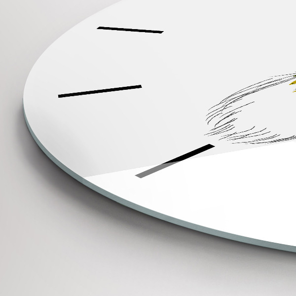 Kerek fali üvegóra Színes szarvasfej