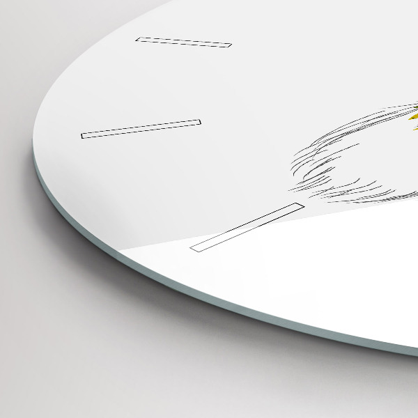 Kerek fali üvegóra Színes szarvasfej