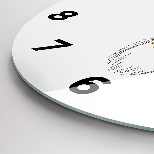 Kerek fali üvegóra Színes szarvasfej