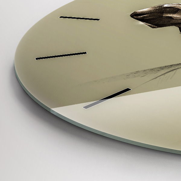 Kerek fali üvegóra Grafikus jávorszarvas