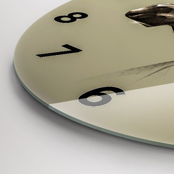 Kerek fali üvegóra Grafikus jávorszarvas