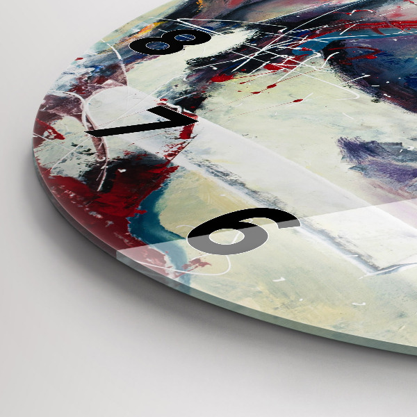 Kerek fali üvegóra Vágtató lovak illusztrációja